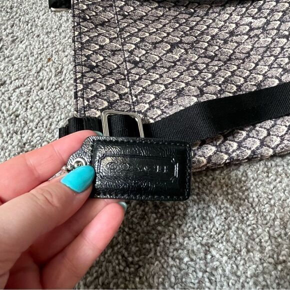 Coach Taylor Snake Print Swingback Crossbody Purse - Picture 6 of 13